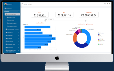 Club Management System screen